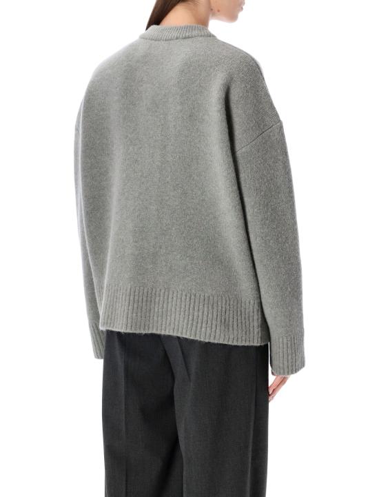 26FW 아미 ADC 하트 인타르시아 알파카 니트 가디건 UKC366KN0135 058 GREY - AMI