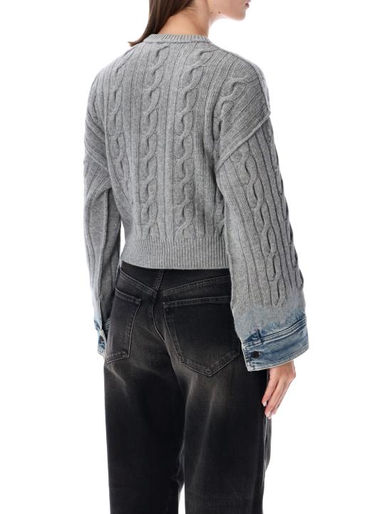 26FW 하이쿠레 스웨터 HEW07111MD001 L0943 GREY POLLOCK LIGHT BLUE - HAIKURE
