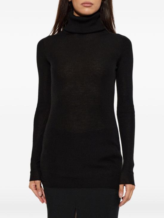 26FW 릭 오웬스 터틀넥 RP02F5614RIBM 09 BLACK - RICK OWENS