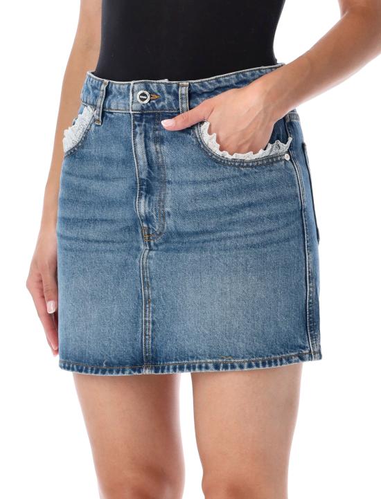 26FW 가니 데님 스커트 A109029111166 569 BLUE VINTAGE - GANNI