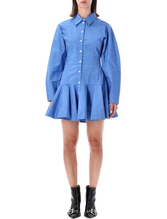 26FW 가니 미디 원피스 A103064510742 591 MARINA BLUE