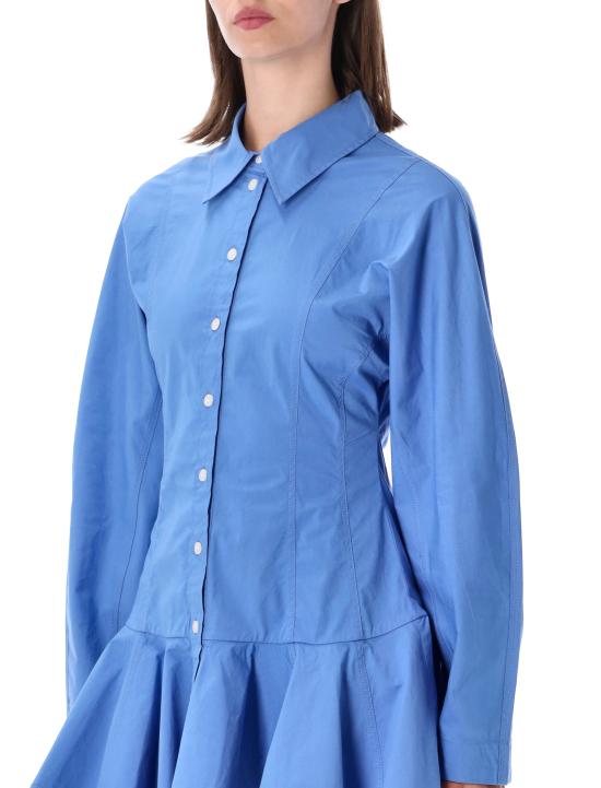 26FW 가니 미디 원피스 A103064510742 591 MARINA BLUE - GANNI