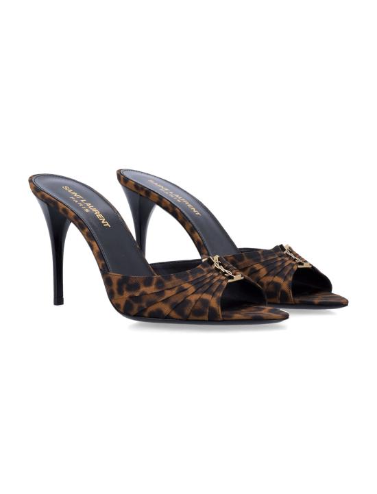 26FW 생로랑 바빌론 핍토 뮬 바빌론 핍토 뮬 A001KMAAC4B 2094 LEOPARD - SAINT LAURENT