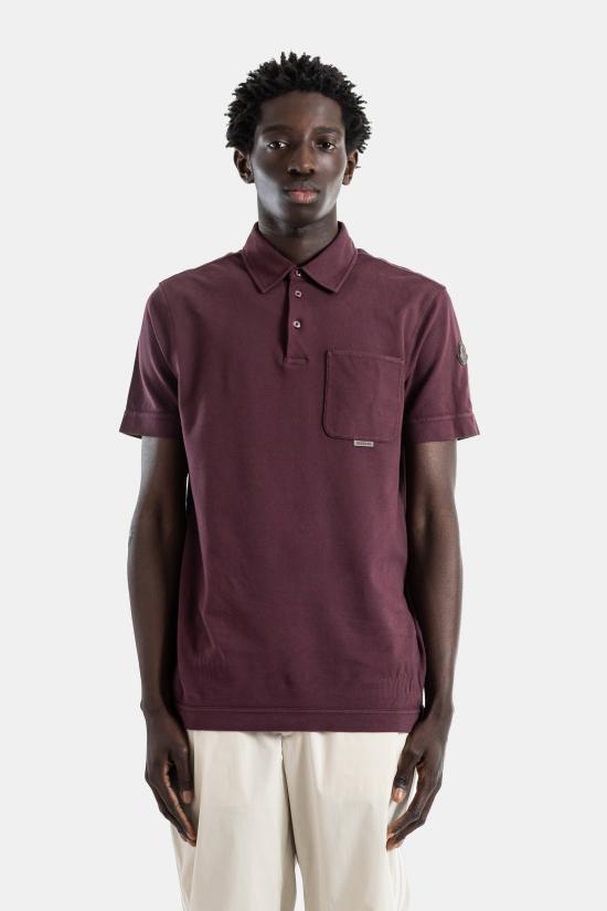 26SS 몽클레어 폴로 티셔츠 L1091 8A00011 89BC7 464 BURGUNDY