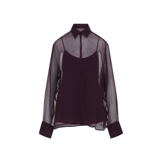 26FW 에르마노 설비노 블라우스 D492K404CSQYE 92118 PINK PURPLE