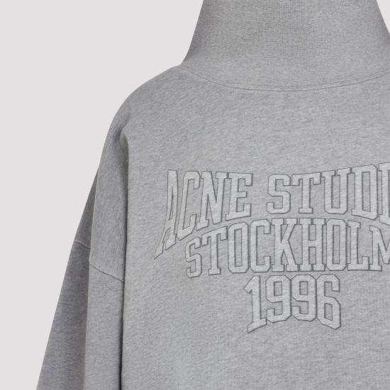 26FW 아크네 스튜디오 플리스 로고 스웨트셔츠 플리스 로고 스웨트셔츠 AI0193 990 GREY - ACNE STUDIOS
