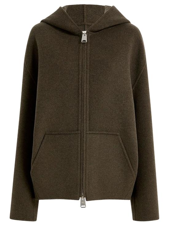26FW 케이트 돌렘 울 블렌드 후드 자켓 6243547 716 ARMY MELANGE