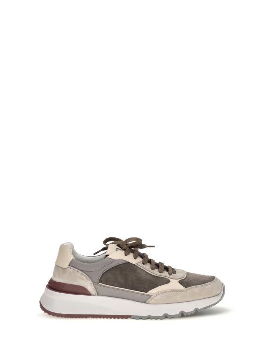 26FW 브루넬로 쿠치넬리 누벅 레더 스웨이드 러닝 스니커즈 MZUSNEO355 CYR60 GREY