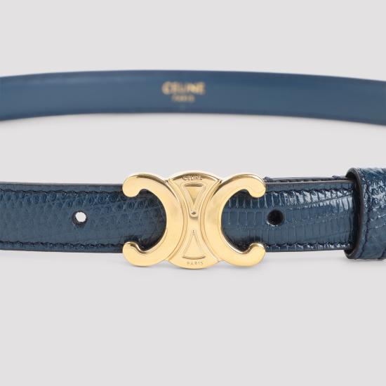 26FW 셀린느 18MM 파이톤 트리옹프 벨트 45AX64AMF 07HJ BLUE - CELINE