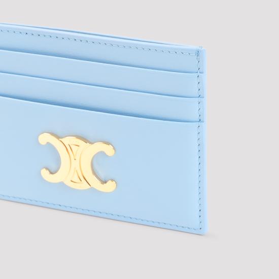 26FW 셀린느 카프스킨 트리옹프 카드 홀더 10L833DPV 07SB BLUE - CELINE