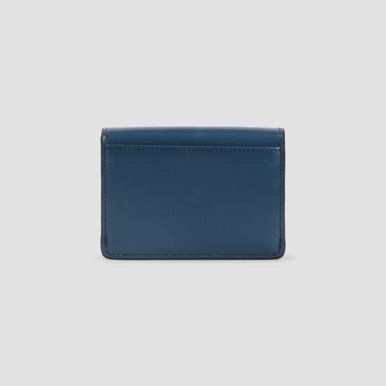 26FW 셀린느 샤이니 카프스킨 플랩 카드 홀더 10I583DPV 07HJ BLUE - CELINE