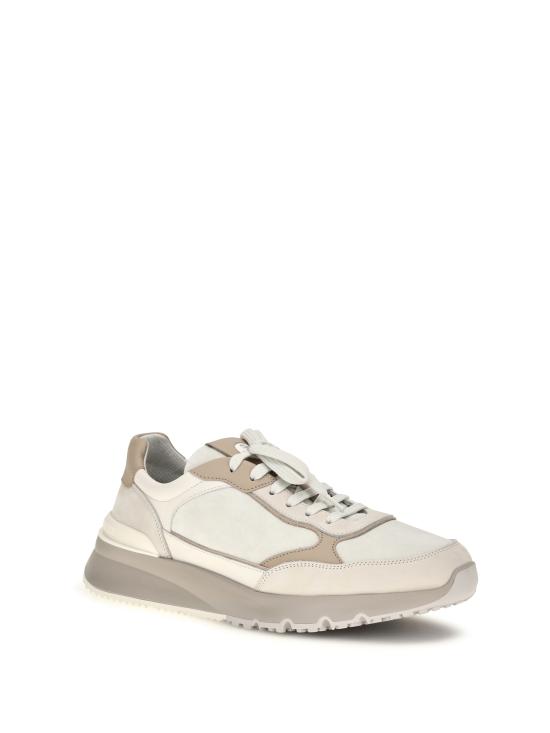 26FW 브루넬로 쿠치넬리 누벅 레더 스웨이드 러닝 스니커즈 MZUSNEO355 CTG72 CREAM - BRUNELLO CUCINELLI