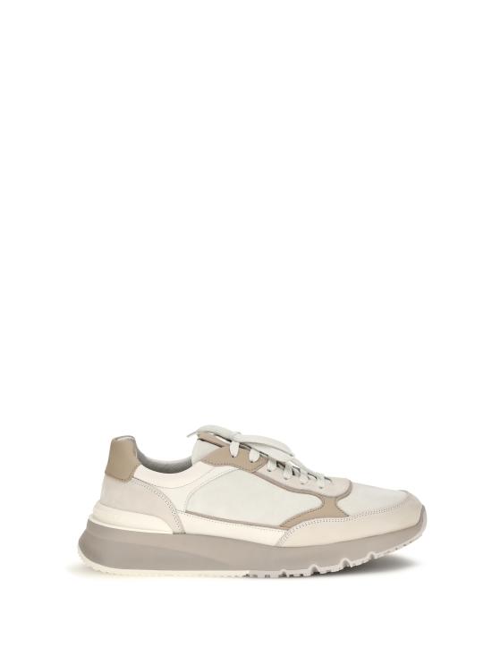 26FW 브루넬로 쿠치넬리 누벅 레더 스웨이드 러닝 스니커즈 MZUSNEO355 CTG72 CREAM