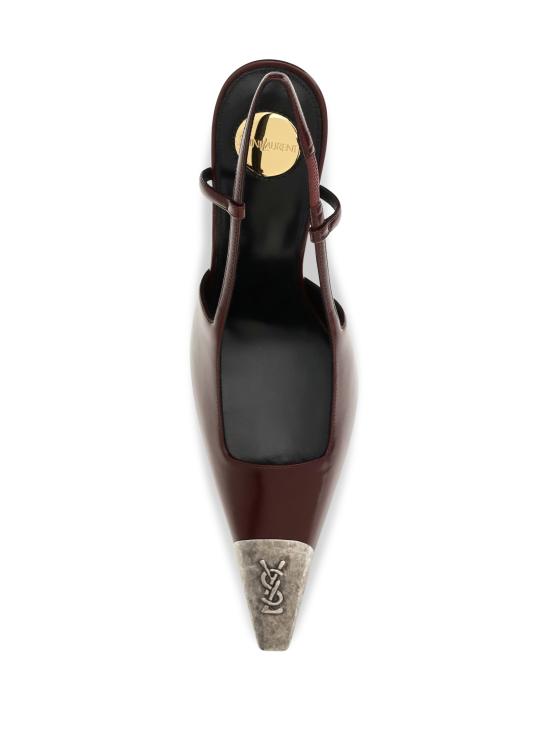 26FW 생로랑 스무스 가죽 슬링백 펌프스 841158AAFGC 6629 BORDEAUX - SAINT LAURENT