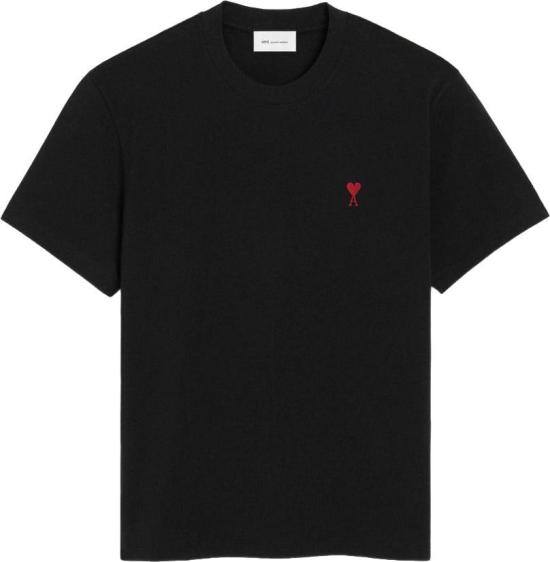 26FW 아미 스몰 하트 로고 티셔츠 BFUTS035D724001 BLACK