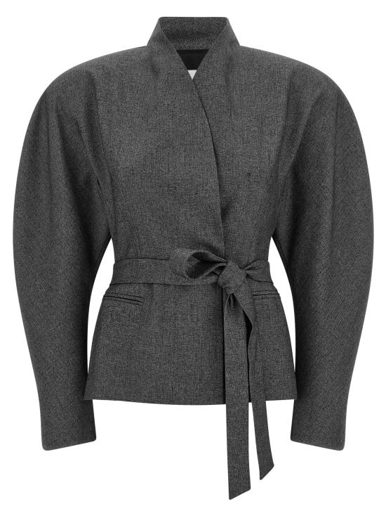 26FW 안다마네 수트 자켓 T203064BTNP269GREYBLACK Gray