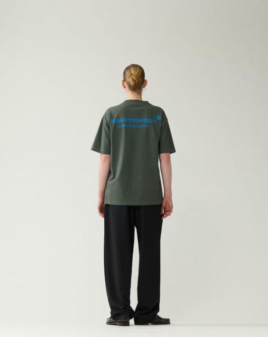  뉴 암스테르담 서프 어쏘시에이션 반팔 티셔츠 2602070003 TEAL DEEP SEA Kakhi - NEW AMSTERDAM SURF ASSOCIATION