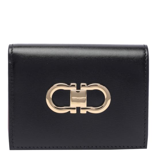 26FW 살바토레 페라가모 간치니 카드지갑 770769 220627NERO FLAME RED Black
