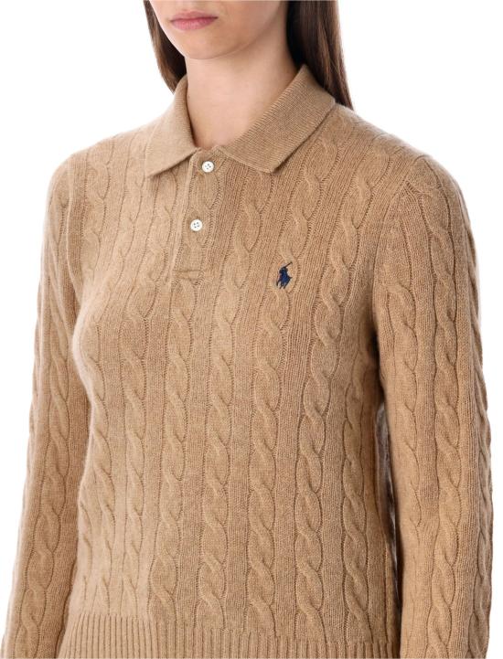 26FW 폴로 랄프로렌 케이블 폴로 니트 211972132 002 Marrone - POLO RALPH LAUREN