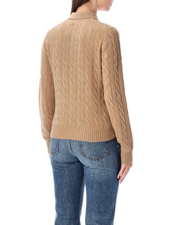 26FW 폴로 랄프로렌 케이블 폴로 니트 211972132 002 Marrone - POLO RALPH LAUREN