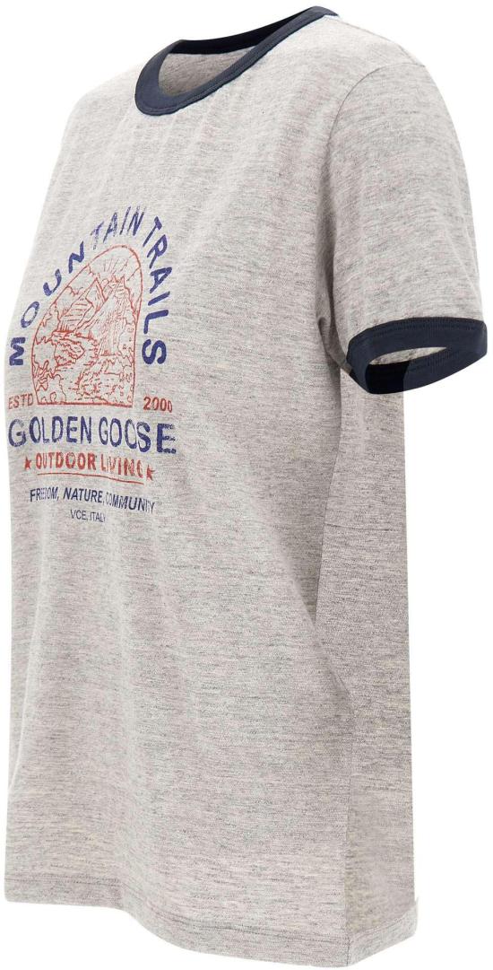 26FW 골든구스 반팔 티셔츠 GWP02768P00264260717 LICHTGREY - GOLDEN GOOSE