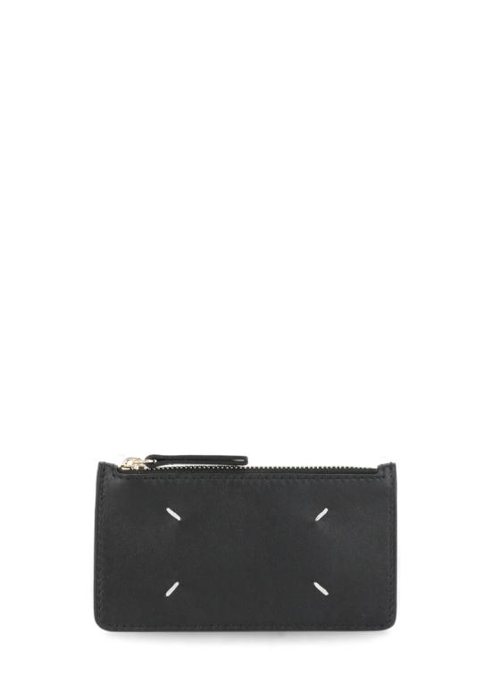26FW 마르지엘라 스티치 레더 지퍼 카드 홀더 S56UI0143 P4455T8013 Black
