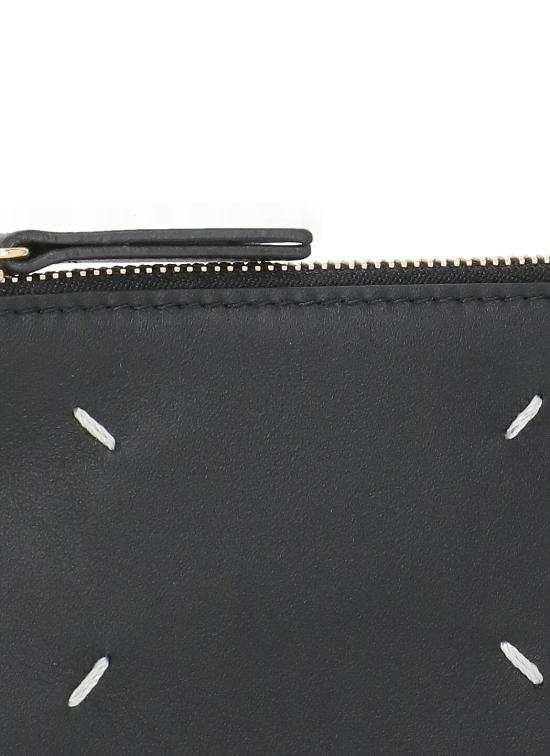 26FW 마르지엘라 스티치 레더 지퍼 카드 홀더 S56UI0143 P4455T8013 Black - MAISON MARGIELA