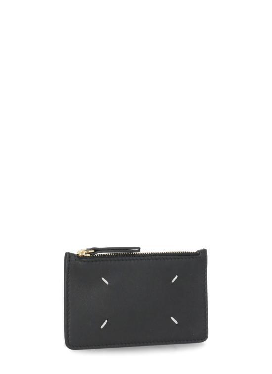 26FW 마르지엘라 스티치 레더 지퍼 카드 홀더 S56UI0143 P4455T8013 Black - MAISON MARGIELA