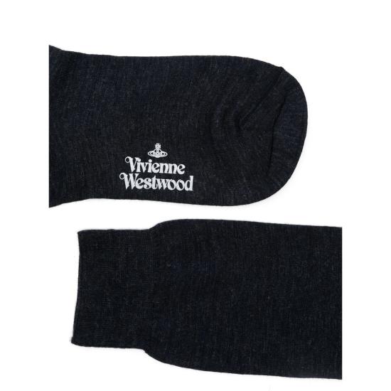 26FW 비비안웨스트우드 오닉스 자수 유니 컬러 플레인 삭스 81040001 K0025 K411 BLUE - VIVIENNE WESTWOOD