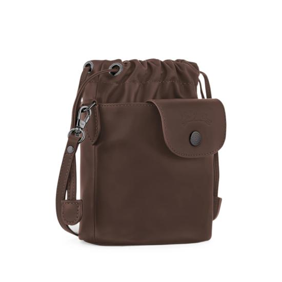 26FW 롱샴 르 플리아쥬 엑스트라 XS 버킷백 10317987 002 BROWN - LONGCHAMP