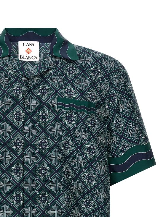 26FW 카사블랑카 긴팔 셔츠 MPF26SH00308MONOGRAM Green - CASABLANCA