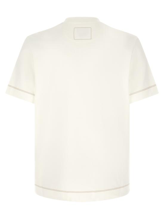 26FW 펜디 레더 로고 패치 코튼 티셔츠 FY0936B05IF0H0G White - FENDI
