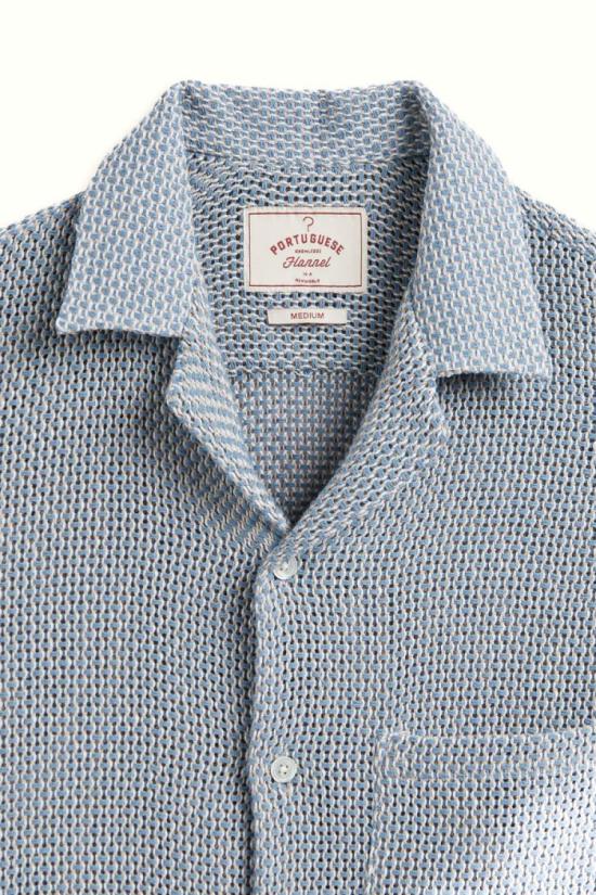 26SS 포르투기스플란넬 반팔 셔츠 004PASTEL BL Blue - PORTUGUESE FLANNEL
