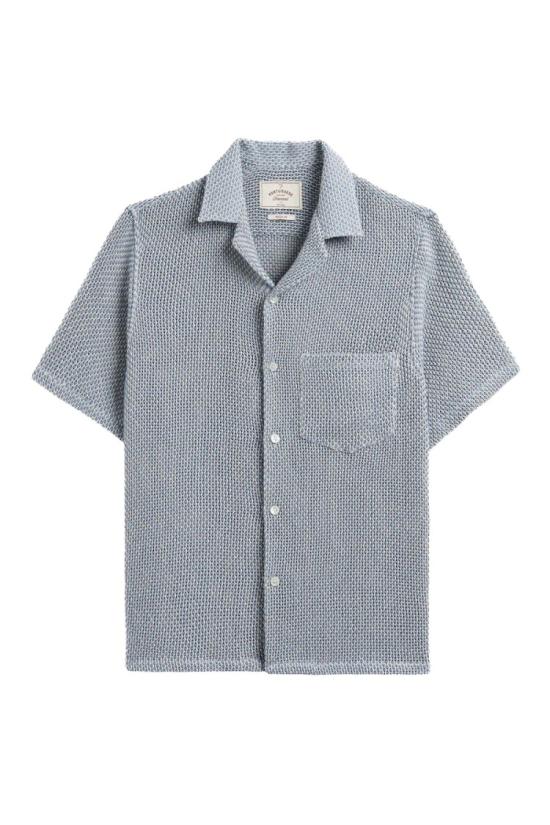 26SS 포르투기스플란넬 반팔 셔츠 004PASTEL BL Blue