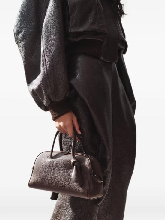 26FW 자크뮈스 TURISMO 투리스모 소프트 스몰 볼링 토트벡 BAW00416AC03A03 880 Dark brown - JACQUEMUS