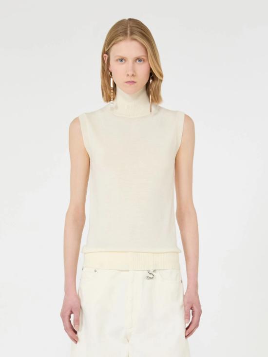 26FW 스포트막스 터틀넥 2622366011600 001 Bianco - SPORTMAX