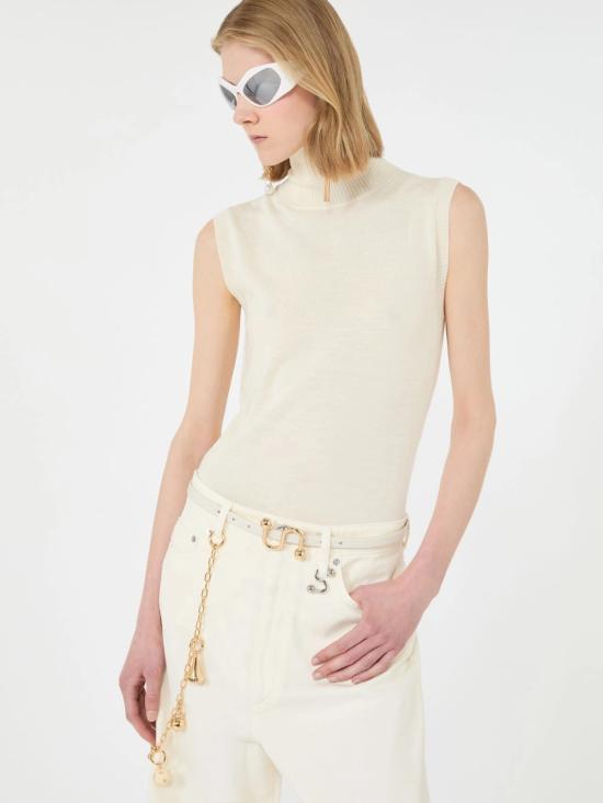 26FW 스포트막스 터틀넥 2622366011600 001 Bianco - SPORTMAX