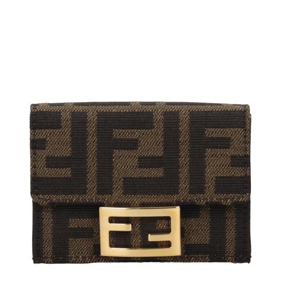 26SS 펜디 마이크로 트라이폴드 패브릭 웰렛 8M0395A98PF0A6E