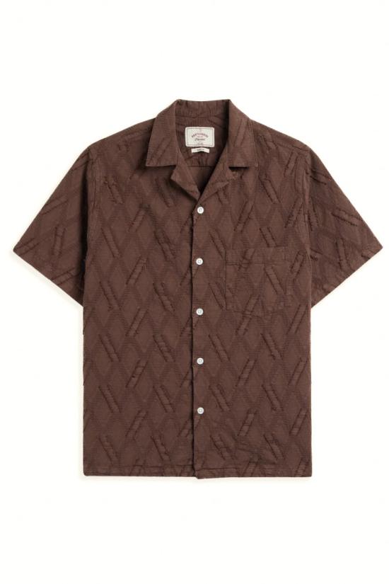 26SS 포르투기스플란넬 반팔 셔츠 058MLTC Brown