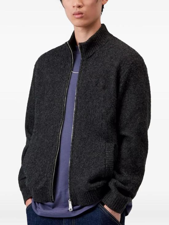 26FW 칼하트 WIP 집업 니트 I037033 3Z8XX TANGLED BLACK - CARHARTT WIP