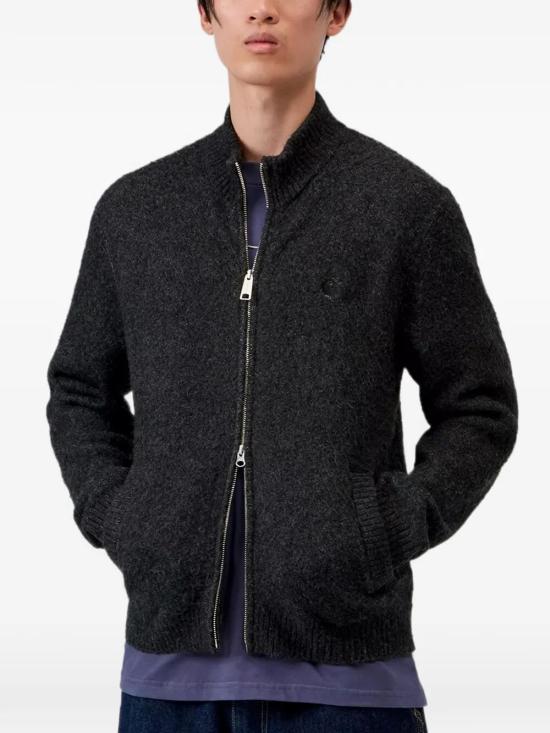 26FW 칼하트 WIP 집업 니트 I037033 3Z8XX TANGLED BLACK - CARHARTT WIP
