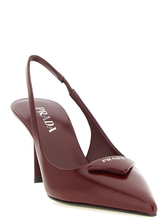 26FW 프라다 레더 슬링백 펌프 1I901MFDD75055F0D27 Bordeaux - PRADA
