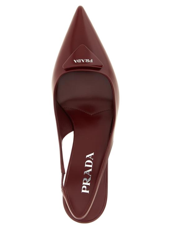 26FW 프라다 레더 슬링백 펌프 1I901MFDD75055F0D27 Bordeaux - PRADA