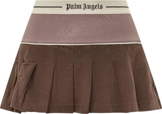 26FW 팜앤젤스 숏 스커트 PAWCU01F26FB016038 BROWN