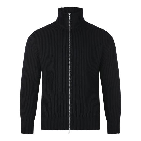 26FW MM6 메종마르지엘라 집업 니트 SH0AM0095 M13286900 BLACK