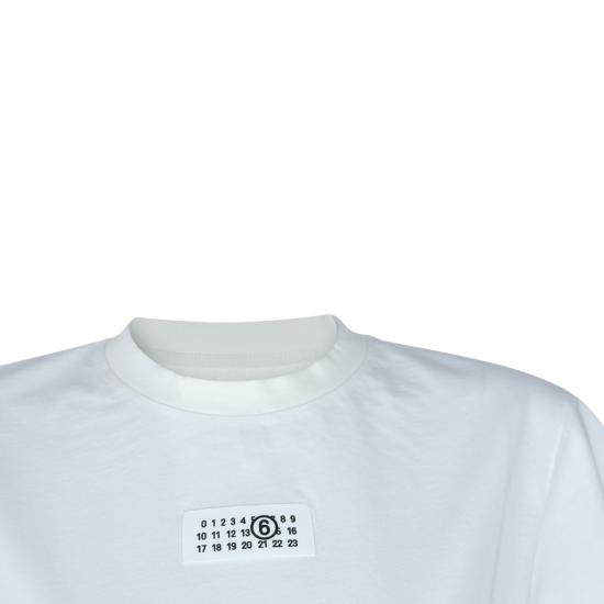 26FW MM6 메종마르지엘라 뉴메릭 코튼 저지 티셔츠 S52GC0327 M20258101 WHITE - MM6 MAISON MARGIELA