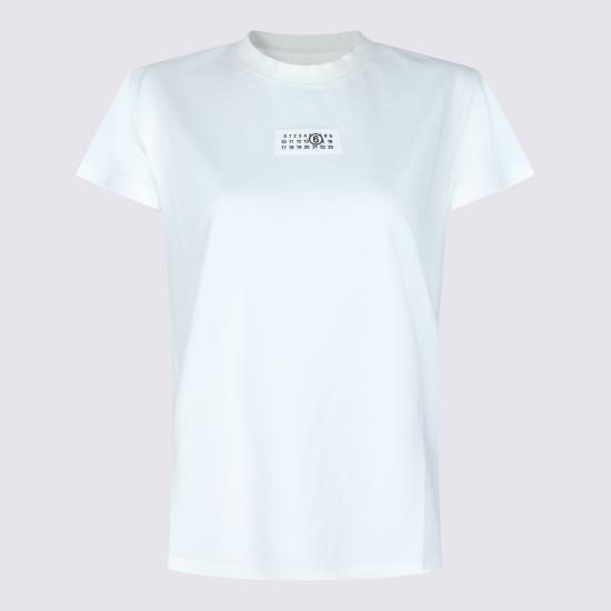 26FW MM6 메종마르지엘라 뉴메릭 코튼 저지 티셔츠 S52GC0327 M20258101 WHITE - MM6 MAISON MARGIELA