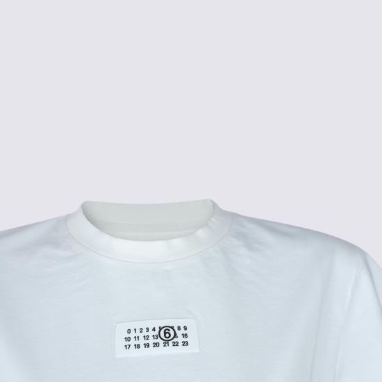 26FW MM6 메종마르지엘라 뉴메릭 코튼 저지 티셔츠 S52GC0327 M20258101 WHITE - MM6 MAISON MARGIELA