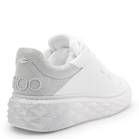 26FW 지미추 스니커즈 DIAMONDMAXIFII IVR0C8776 WHITE SILVER - JIMMY CHOO