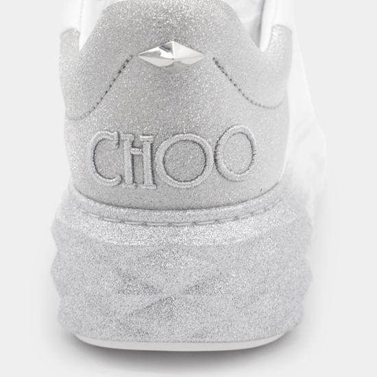 26FW 지미추 스니커즈 DIAMONDMAXIFII IVR0C8776 WHITE SILVER - JIMMY CHOO